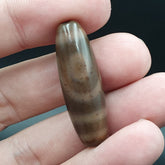 B#6 Antique Tibetan Old Agate 2 eye Dzi Amulet Bead